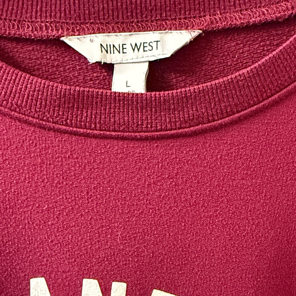 Nine West Burgundy Sweatshirt - Picture 2 of 3